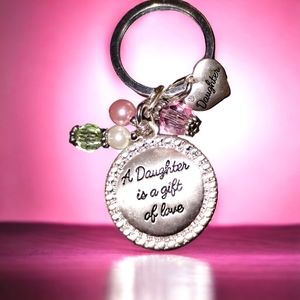 New handcrafted keychain~A daughter is a gift of love